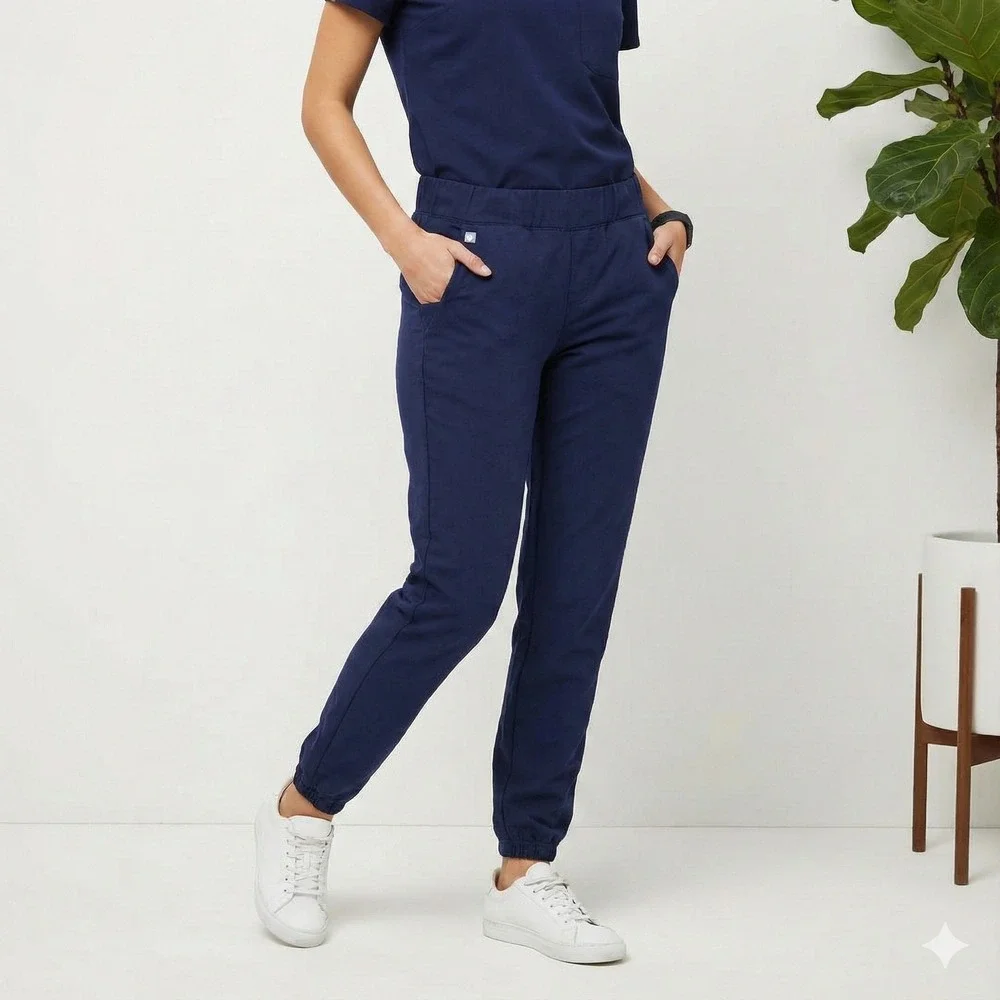 Figs Off-Shift Relaxed Jogger Sweatpants Womens XS Navy Blue Scrubs Medical